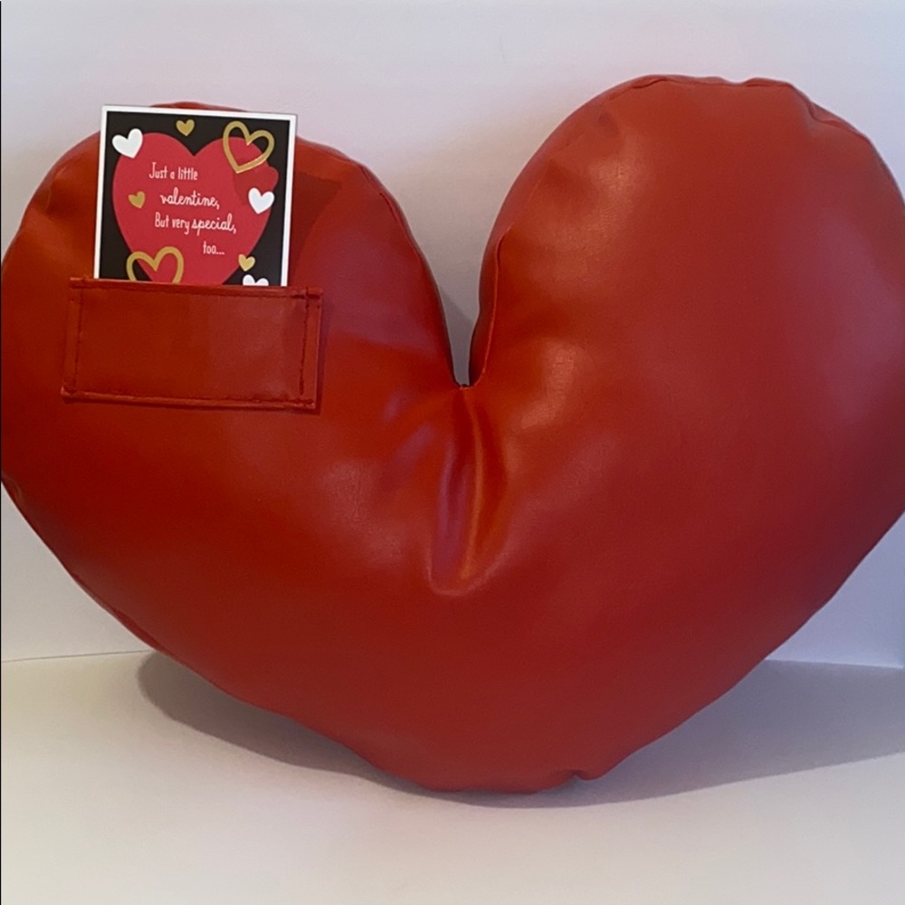 medium size heart pillow.